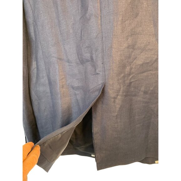 VTG 2007 J.Crew Mens 100% Irish Linen Navy Blue Blazer Jacket 40R RV10317 - Picture 6 of 13